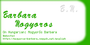 barbara mogyoros business card